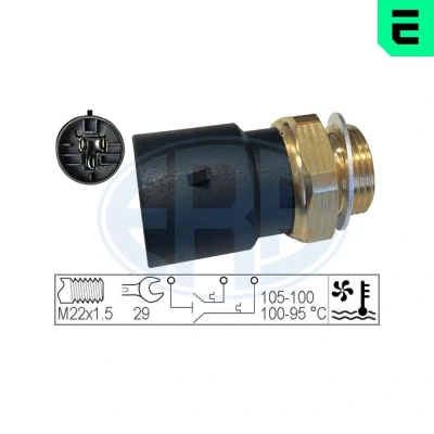 Bilde av Temperaturbryter, radiator ventilator, opel tigra twintop, vectra a halvkombi, b, b kombi, saab 9 3, 1