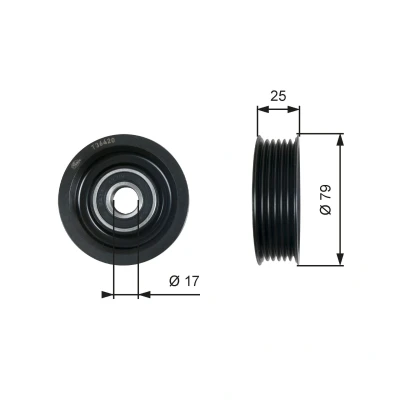 Bilde av GATES T36420 Styrerulle FleetRunner Micro V Stretch Fit med riller MAZDA: 2 Hatchback