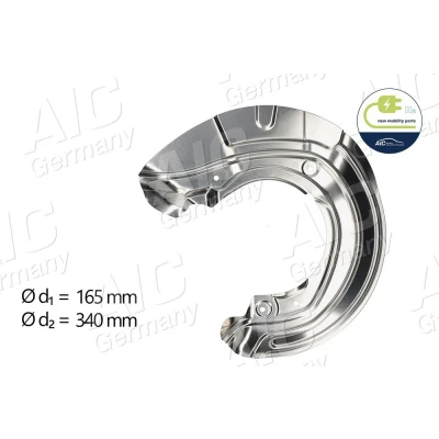 Bilde av AIC 56976 Bremseskjold framaksel venstre BMW: 1 Hatchback, 3 Sedan, Touring