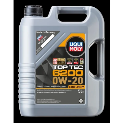 Bilde av Liqui Moly Top Tec 6200 0W 20 5l Motorolje 20789 AUDI: A5 B9 Sportback, A3 A6 C7 Avant, VOLKSWAGEN: Golf 7, Passat B8 Variant