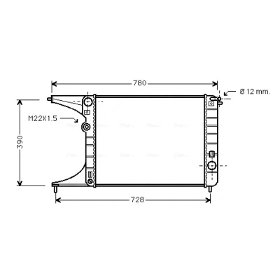 Bilde av Radiator AVA QUALITY COOLING OL2245