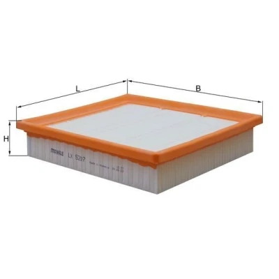 Bilde av MAHLE ORIGINAL LX 5207 Luftfilter 50,3mm 243mm 223mm Filterinnsats TOYOTA: RAV4 V, Camry VIII Sedan