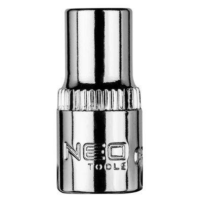 Bilde av NEO TOOLS Pipenøkkelinnsats 1/4tomme 6 mm Krom vanadium stål sekskant 08 446