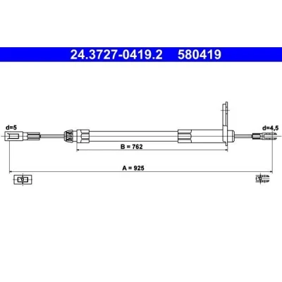 Bilde av ATE 24.3727 0419.2 Bremsekabel 925 MERCEDES BENZ: CLK Coupé