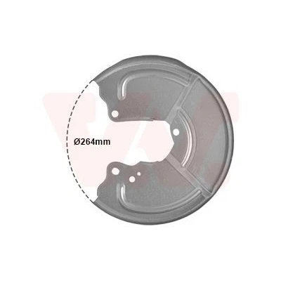 Bilde av VAN WEZEL 1754373 Bremseskjold venstre bakaksel ALFA ROMEO: 155, FIAT: Punto II Hatchback