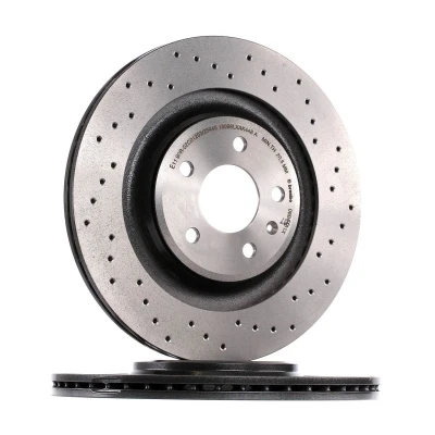 Bilde av BREMBO XTRA LINE 09.B040.1X Bremseskiver 330 22 5 perforert / ventilert belagt høy karbon med skruer AUDI: A5 B8 Sportback, A4 Avant, Q5