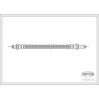 Bilde av CORTECO 19018798 Bremseslange framaksel 285 SAAB: 99 Combi Coupe