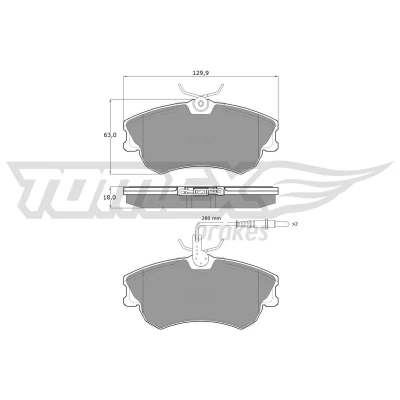 Bilde av Bremseklosser sett TOMEX Brakes TX 13 47