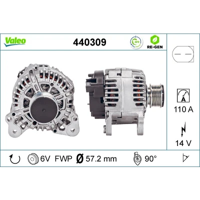 Bilde av VALEO 440309 Dynamo 14V 110A VOLKSWAGEN: Polo V Hatchback