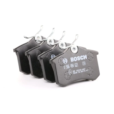 Bilde av BOSCH 0 986 494 621 Bremseklosser Low Metallic med skruer, montageanvisning SKODA: Rapid Spaceback, Yeti, Octavia 2 Combi, CITROËN: DS3 Hatchback