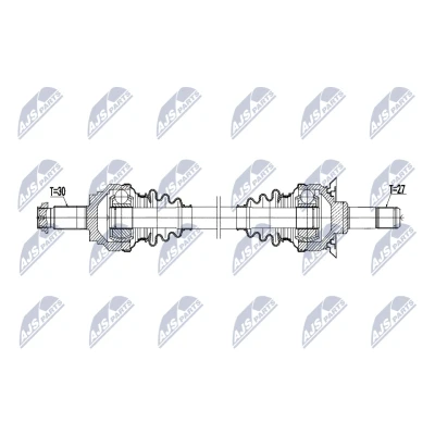 Bilde av NTY NPW BM 232 Drivaksel venstre bakaksel 765mm
