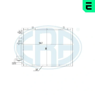 Bilde av Kondensator, klimaanlegg ford b max, max van, fiesta vi, van vi OE 1756 414, 1822536, 1822538