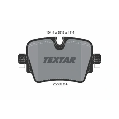 Bilde av TEXTAR 2558501 Bremseklosser klargjort for slitasjeindikator JAGUAR: F Type Cabrio, XJ Sedan, Coupé