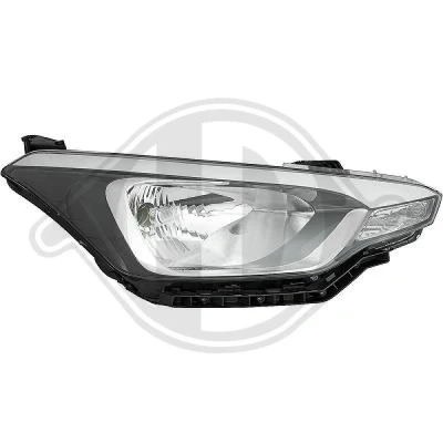 Bilde av DIEDERICHS 6807082 Frontlykter høyre H4 uten motor for høydejustering hovedlys