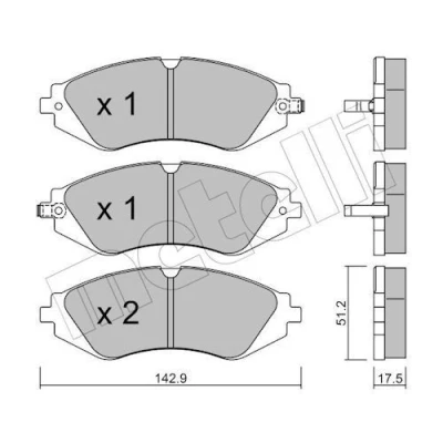 Bilde av Bremseklosser sett METELLI 22 0294 0