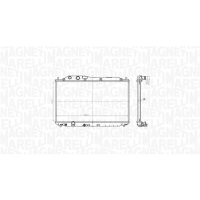 Bilde av MAGNETI MARELLI 350213178700 Radiator 375 678 16 Kjøleribber loddet HONDA: CIVIC 8 Hatchback