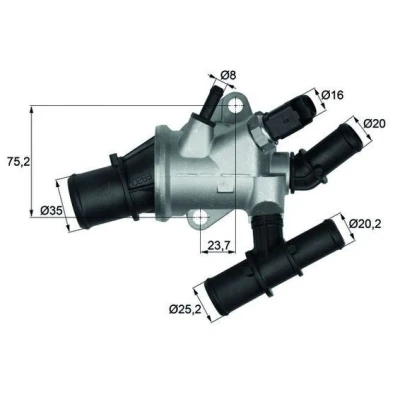 Bilde av MAHLE ORIGINAL TI 162 88 Termostat 88,0 ALFA ROMEO: 166, 156 Sportwagon