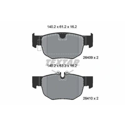 Bilde av TEXTAR 2640901 Bremseklosser klargjort for slitasjeindikator JAGUAR: F Pace, LAND ROVER: Range Rover Velar