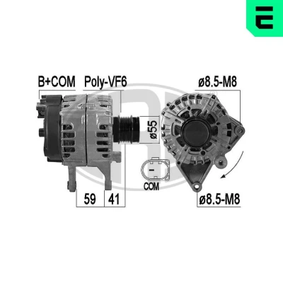 Bilde av ERA 209607 Dynamo 14V 190A MERCEDES BENZ: C Klasse T modell, Sedan, E Sedan