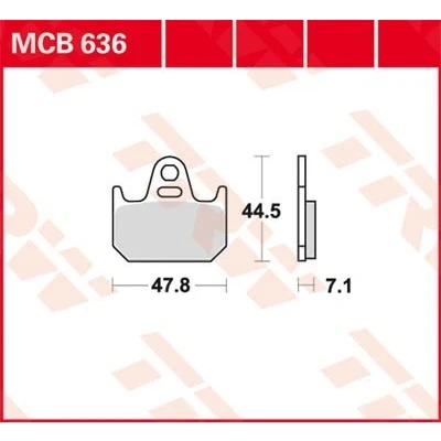 Bilde av TRW Organic Allround MCB636 Bremseklosser