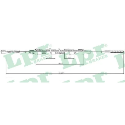 Bilde av LPR C0931B Bremsekabel 1670/1130 Trommelbrems