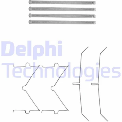 Bilde av DELPHI LX0627 Tibehørsett, skivebremse belegg TOYOTA: Land Cruiser 200