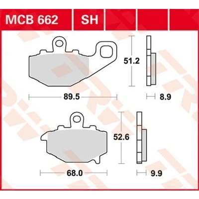 Bilde av TRW Sinter Street MCB662SH Bremseklosser