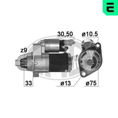 Bilde av ERA 220990A Starter 12 1,7 9 30 50 75 HONDA: CR V 2, Accord 7 Tourer, Limousine