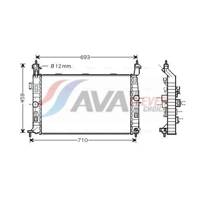 Bilde av PRASCO OL2345 Radiator Aluminium 610 359 34 Kjøleribber satt sammen mekanisk