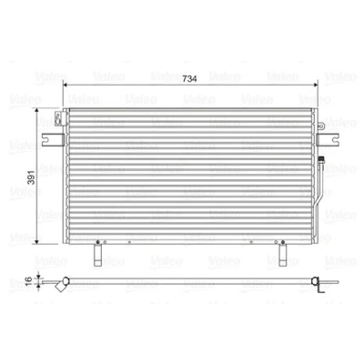 Bilde av VALEO 814489 Kondensator uten tørker Aluminium 391mm