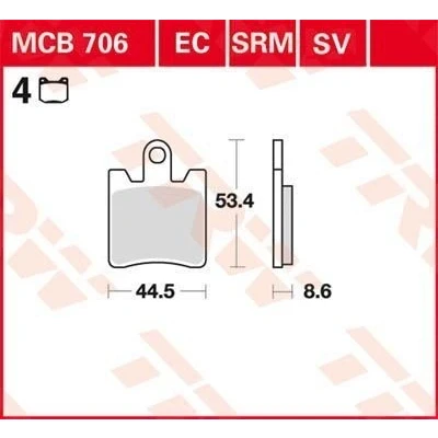 Bilde av TRW Sinter Street MCB706SV Bremseklosser