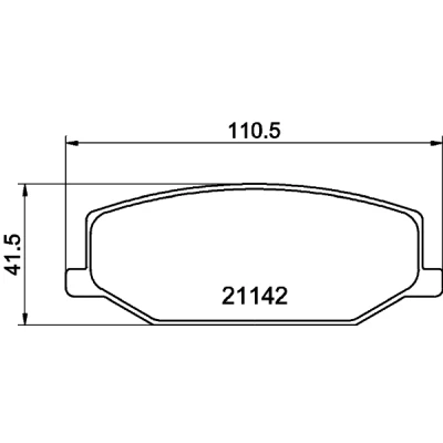 Bilde av HELLA 8DB 355 006 161 Bremseklosser ikke klargjort for slitasjeindikator SUZUKI: SJ 410 SUV, Jimny 413 Åpen terrengbil