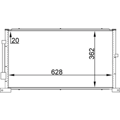 Bilde av MAHLE ORIGINAL AC 258 000S Kondensator uten tørker 616