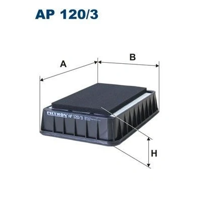 Bilde av FILTRON AP 120/3 Luftfilter 68 185 270 Filterinnsats MITSUBISHI: Outlander 2 SUV, Lancer 8 Limousine, ASX PEUGEOT: 4007, CITROËN: C Crosser SUV