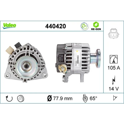 Bilde av VALEO 440420 Dynamo 14V 105A FORD: Focus 2