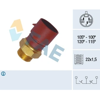 Bilde av Temperaturbryter, radiator ventilator, opel, 000 899 01 77, 1846325, 90376209, 941 890 02 72, 04 A000 A941