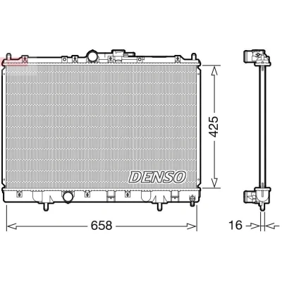 Bilde av DENSO DRM45051 Radiator 425 658 16