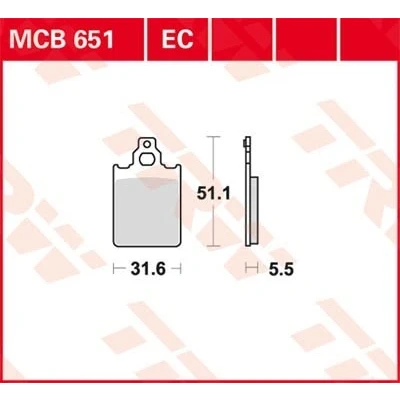 Bilde av TRW Organic Low Budget MCB651EC Bremseklosser