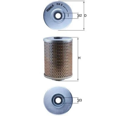 Bilde av MAHLE ORIGINAL HX 5 Hydraulikkfilter