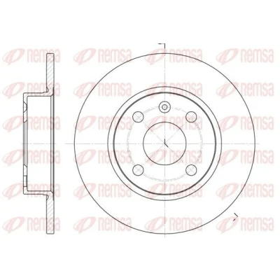 Bilde av REMSA 6738.00 Bremseskiver bakaksel 240, 240 10 4 fullt ut OPEL: Combo C Varebil / Stasjonsvogn, Corsa Hatchback, HONDA: Jazz 3