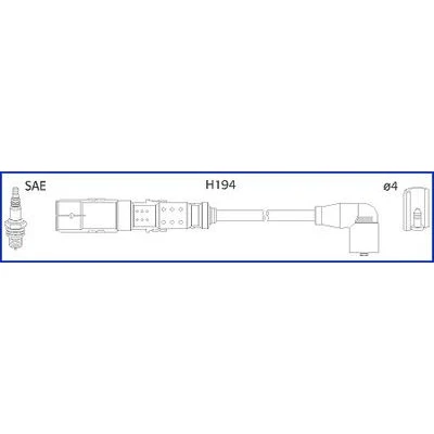 Bilde av HITACHI 134791 Pluggledninger VOLKSWAGEN: Golf 4, Passat B5 Stasjonsvogn, Caddy 3, AUDI: A3 Sportback, A4 B6 Avant, Sedan