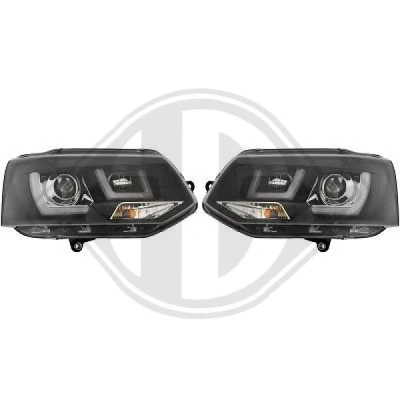 Bilde av DIEDERICHS HD Tuning 2273485 sett hovedfrontlys med motor for høydejustering hovedlys VOLKSWAGEN: Transporter 5 Bus