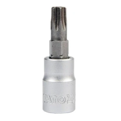 Bilde av YATO YT 04302 Pipenøkkelinnsats 1/4 torx DIN 3120 T10 Krom vanadium stål, Verktøystål