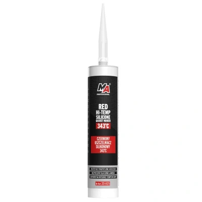 Bilde av MA PROFESSIONAL 20 A35 Tetningsstoff Tube Silikon 290 permanent elastisk, oljebestandig Rød