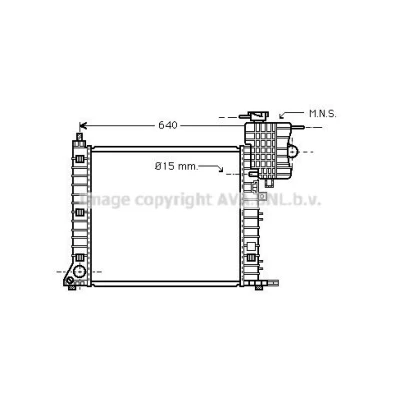 Bilde av PRASCO MS2067 Radiator Aluminium 532 368 32 Kjøleribber loddet MERCEDES BENZ: W124 Sedan, Stasjonsvogn