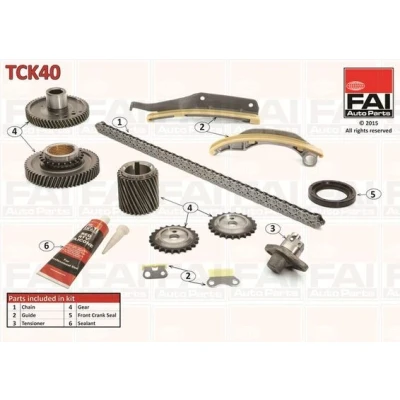 Bilde av FAI AutoParts TCK40 Registerkjedesett med tetning, tannhjul simplex, Boltkjede MITSUBISHI: PAJERO 4, 3