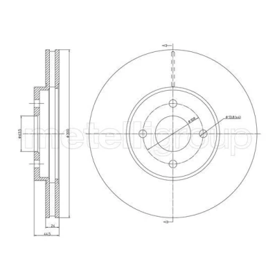 Bilde av METELLI Bremseskive FORD: Focus Mk1 Hatchback, Stasjonsvogn 300,1mm 24,0mm 4 ventilert 23 1673C Bremseskiver, Skivebremser