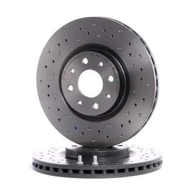 Bilde av BREMBO 09.5180.3X Bremseskiver 281 26 4 perforert / ventilert belagt høy karbon med skruer FIAT: BRAVO 2, Stilo Hatchback, ALFA ROMEO: MiTo