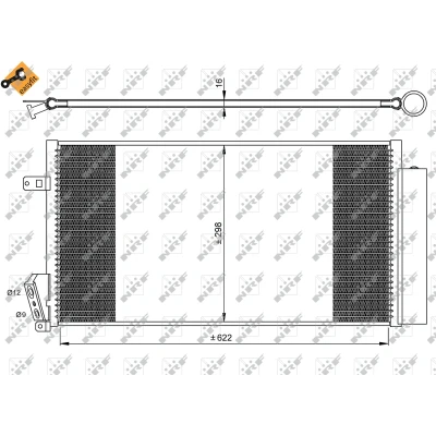 Bilde av NRF EASY FIT 35940 Kondensator med tetning tørker 12 9 Aluminium 622