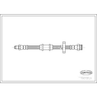 Bilde av CORTECO 19018121 Bremseslange framaksel 434